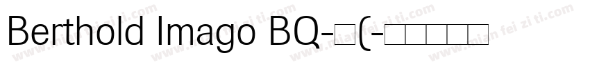 Berthold Imago BQ-中(字体转换